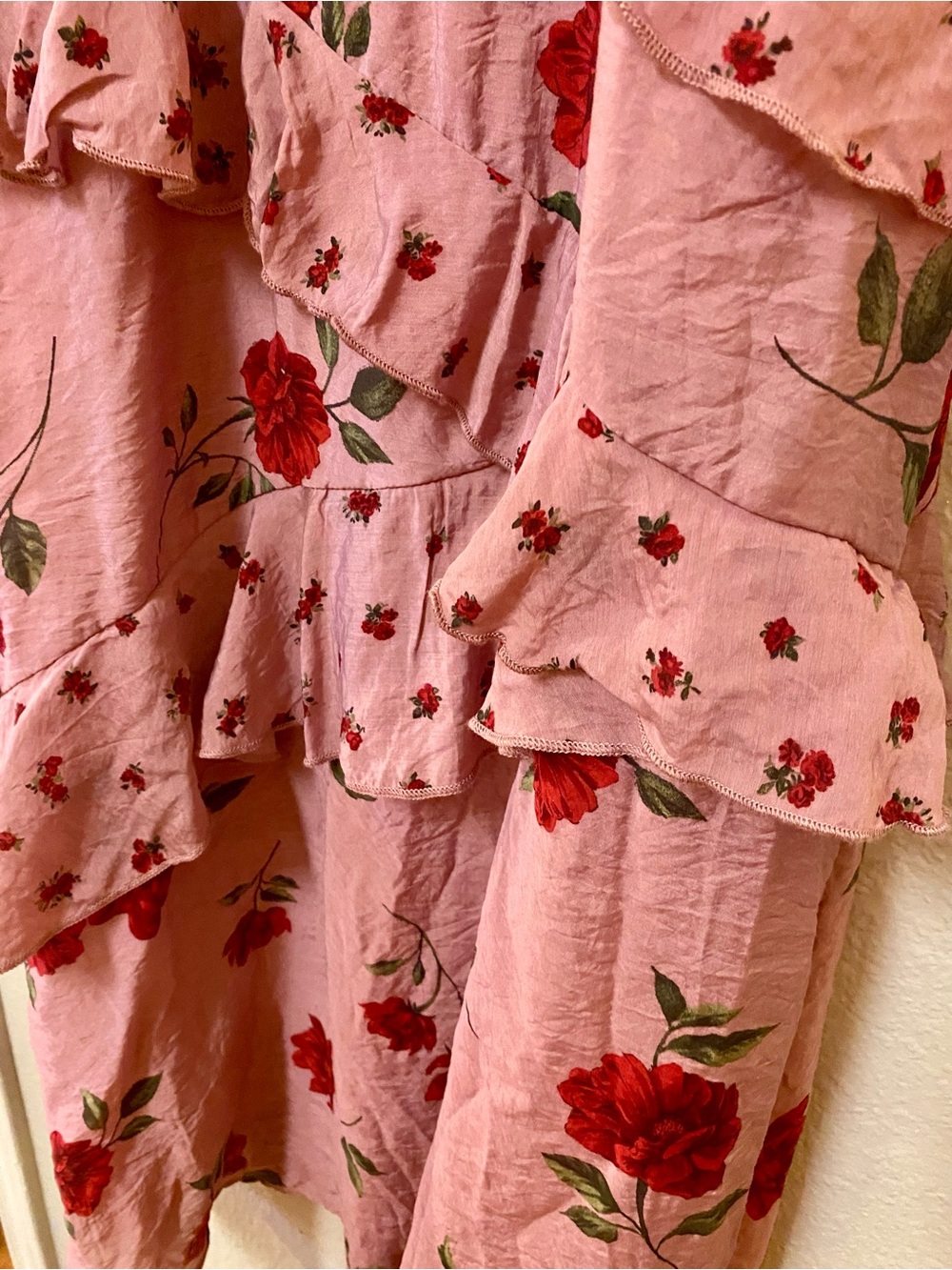 Jessica Simpson Floral Ruffle Maxi Dress in Dusty Rose - Size XL - NWT! - Picture 4 of 6